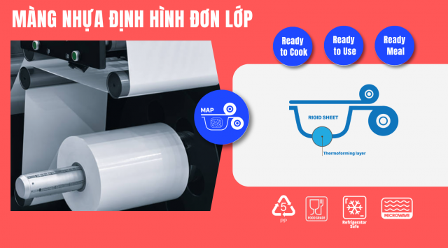 MÀNG NHỰA ĐỊNH HÌNH ĐƠN LỚP - MAP